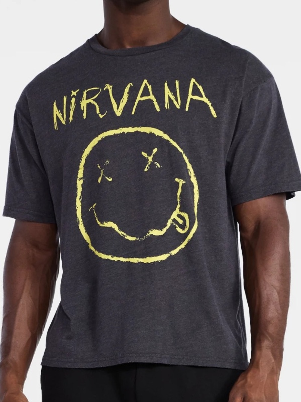 Nirvana Men's Smiley Tour Graphic Tee with Short Sleeves Size 2XL - Picture 2 of 4